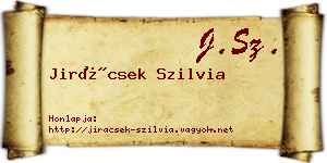 Jirácsek Szilvia névjegykártya